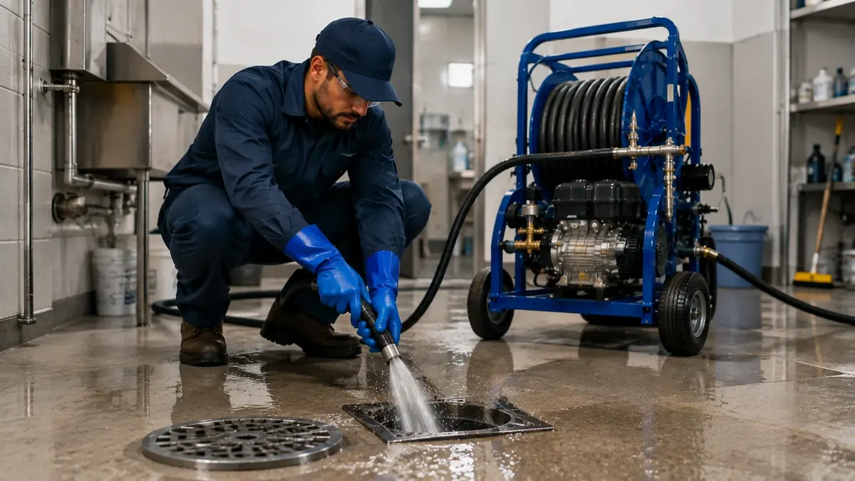 Floor Drain Hydro Jet Cleaning in Ducor