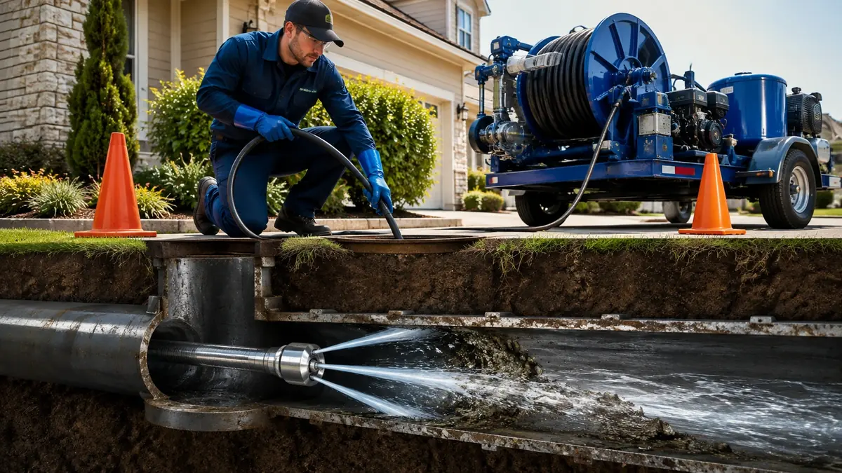 Main Sewer Line Hydro Jet Cleaning in Ducor