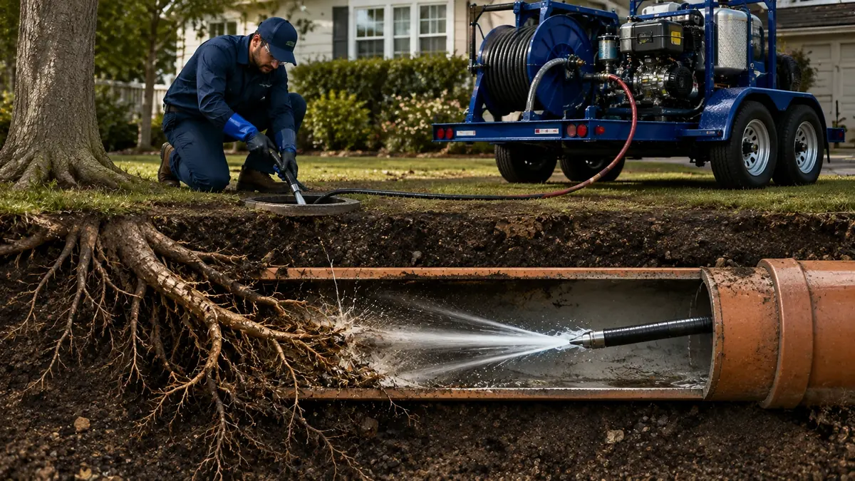 Tree Root Removal with Hydro Jetting in Ducor